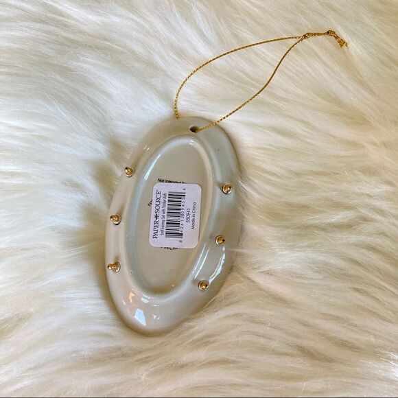 Paper Source Leaf Trinket Jewelry Dish & 3 Pairs Earrings New Ceramic - Picture 6 of 7